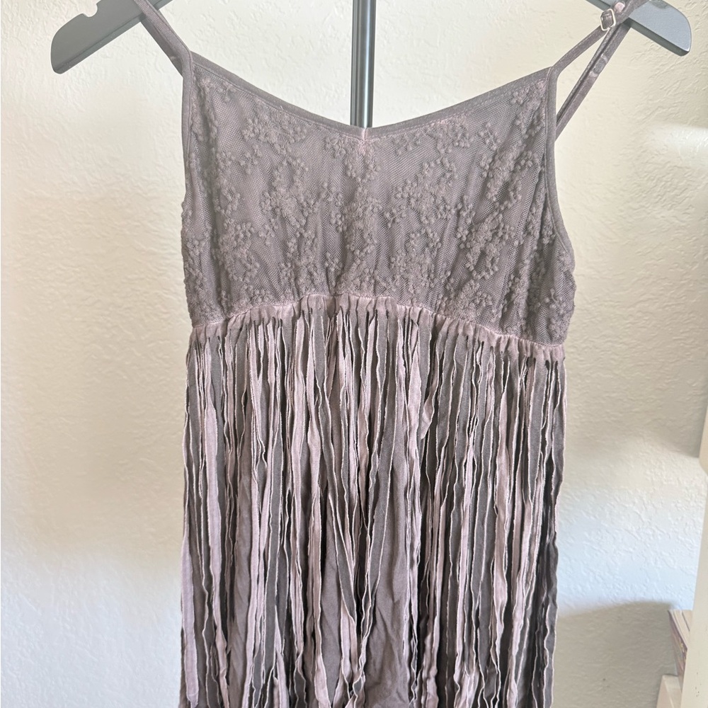 Cowgirl Hardware Fringe Lace Tank Top | Boho Western | Size M